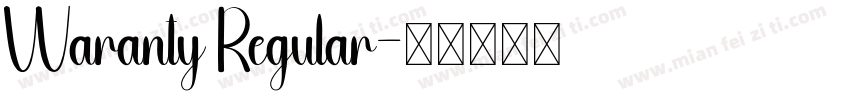 Waranty Regular字体转换